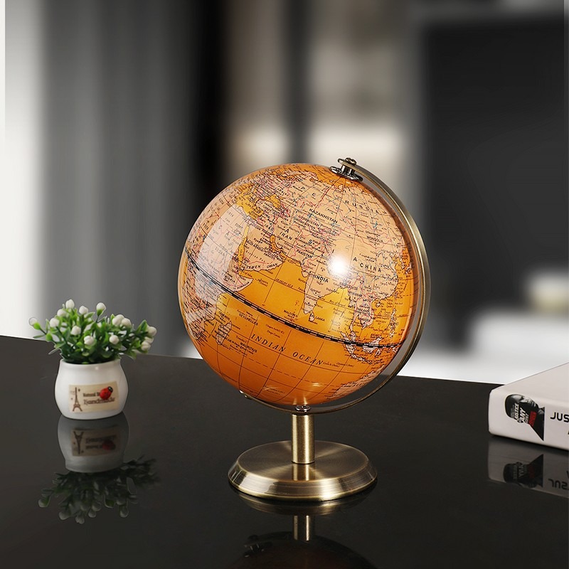 Tech Office Accessories - 1 ชิ้น 360 องศาหมุนได้ภาษาอังกฤษโลกภูมิศาสตร์โลกเครื่องมือการศึกษาโต๊ะทำงานอุปกรณ์ตกแต่งบ้าน