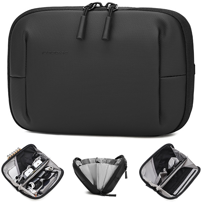 Tech Accessories Travel Organizer Pouch - กระเป๋าใส่อุปกรณ์อิเล็กทรอนิกส์ กระเป๋าจัดระเบียบสายเคเบิลสำหรับเดินทาง กระเป๋าเก็บอุปกรณ์ดิจิทัลแบบพกพา กระเป๋าจัดระเบียบอุปกรณ์เทคโนโลยีสำหรับที่ชาร์จและหูฟัง