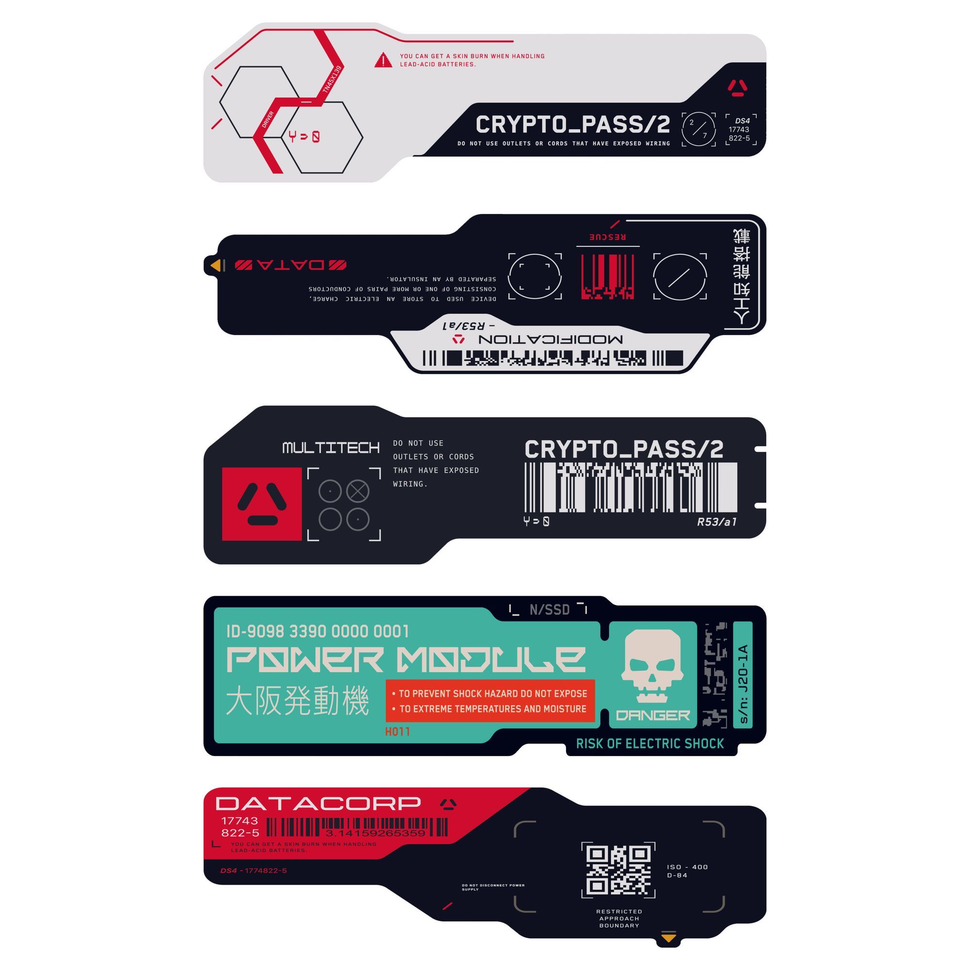Tech Accessories For Laptop - สติกเกอร์ไวนิลลายคิวอาร์โค้ดสไตล์ไซเบอร์พังค์ กันน้ำ สำหรับตกแต่งรถมอเตอร์ไซค์ รถออฟโรด หน้าต่างรถยนต์ แล็ปท็อป
