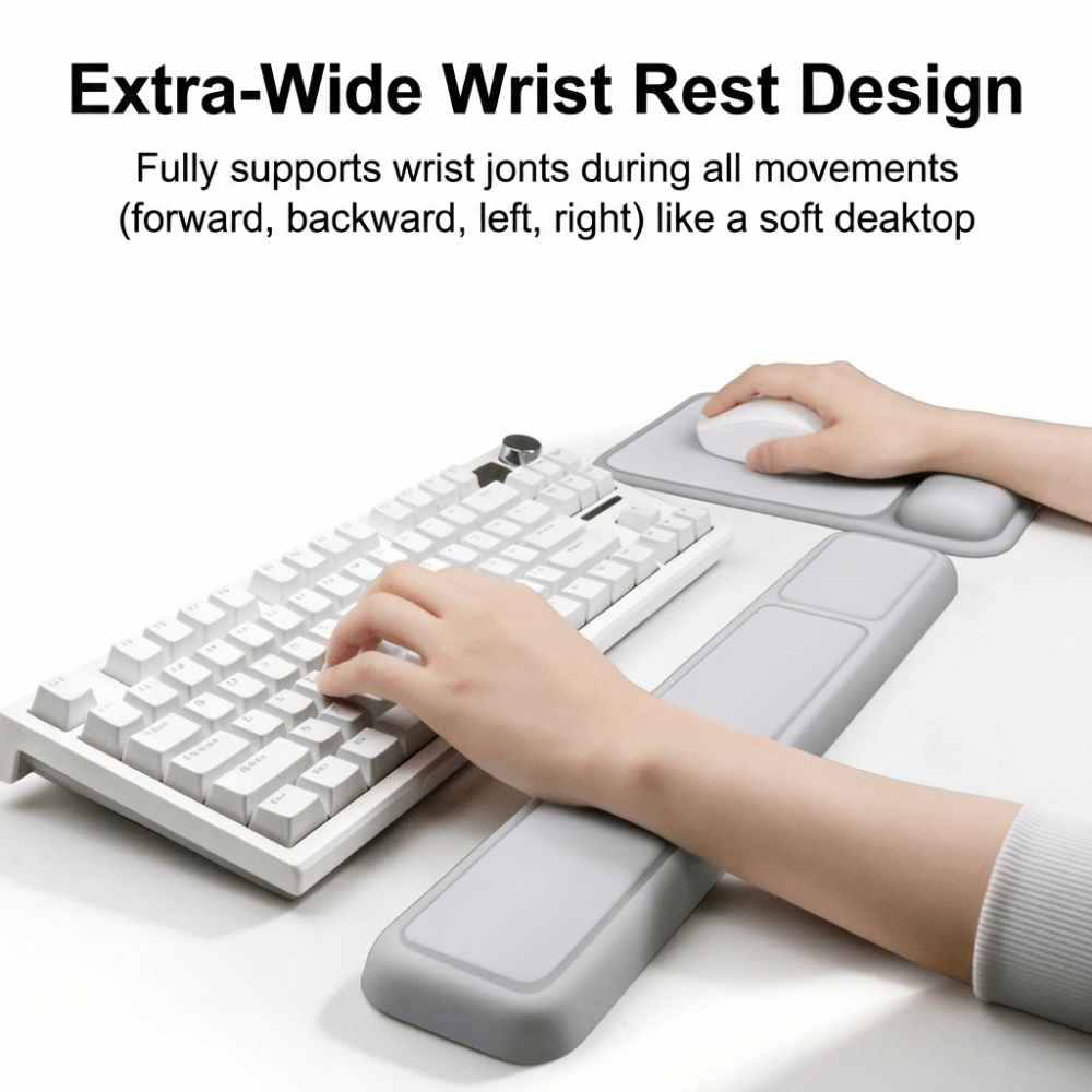 แผ่นรองเมาส์พร้อมที่รองข้อมือต - Keyboard Wrist Pad Leather บทวิจารณ์และราคา