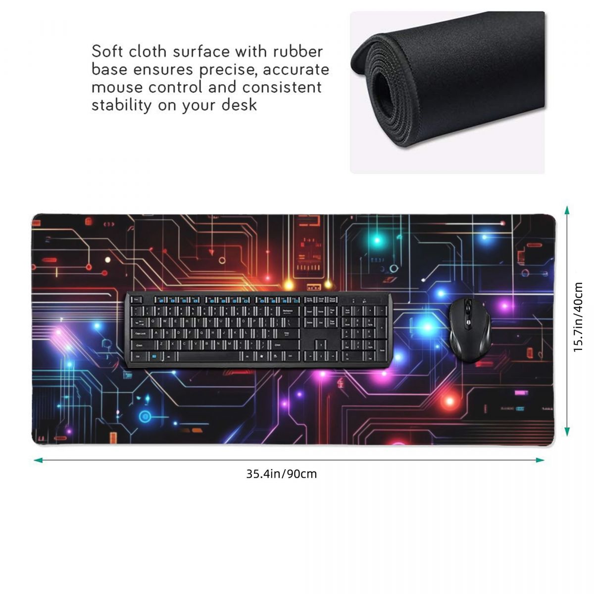 แผ่นรองเมาส์ขนาดใหญ่แบบวงจรไฮเ - Tech Accessories For Laptop บทวิจารณ์และราคา