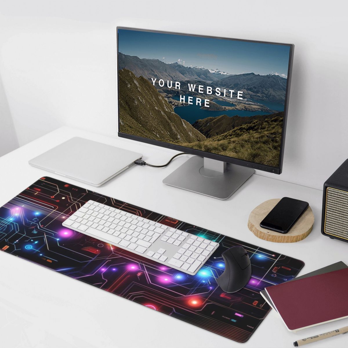 แผ่นรองเมาส์ขนาดใหญ่แบบวงจรไฮเ - Tech Accessories For Laptop บทวิจารณ์และราคา