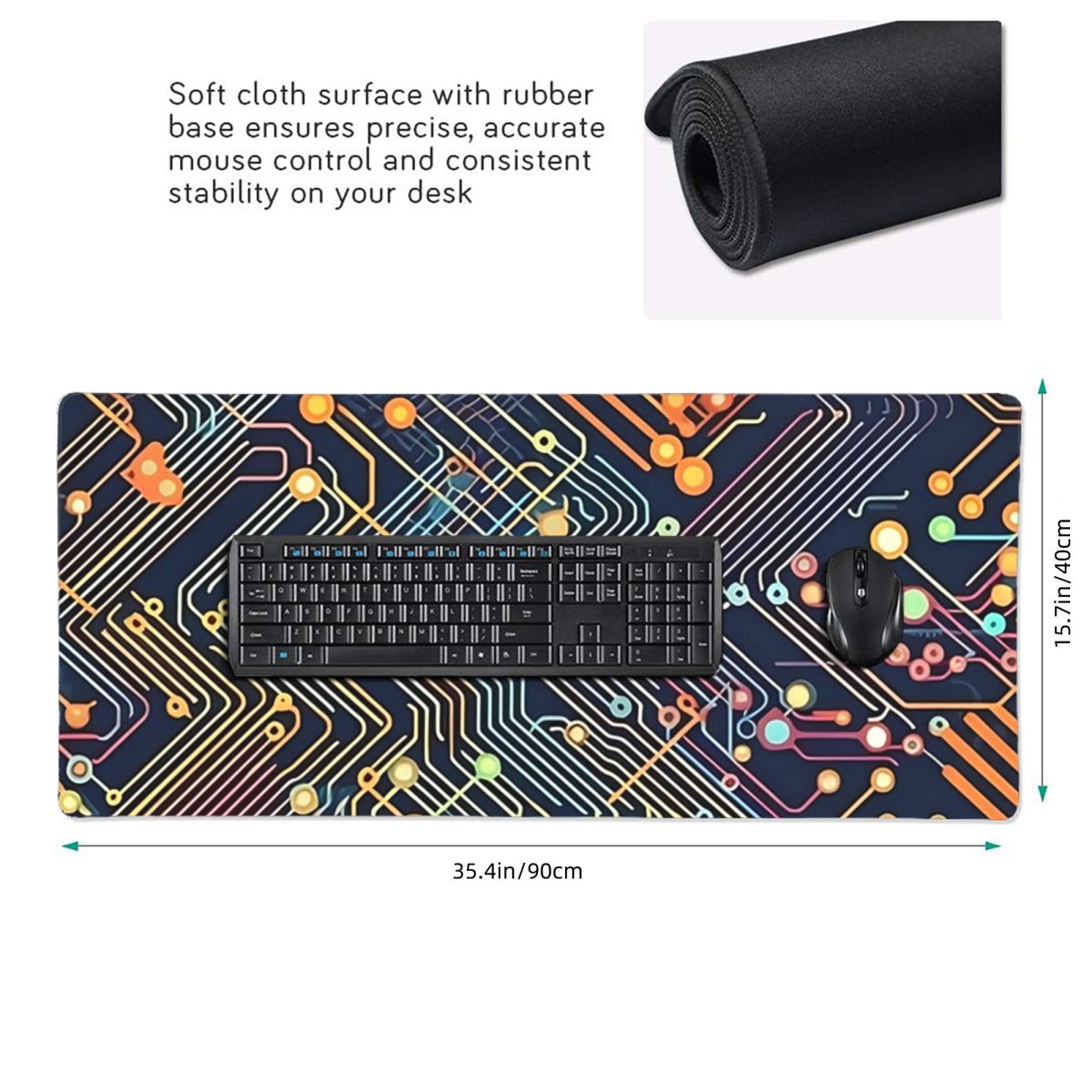 แผ่นรองเมาส์ขนาดใหญ่แบบวงจรไฮเ - Tech Accessories For Laptop บทวิจารณ์และราคา