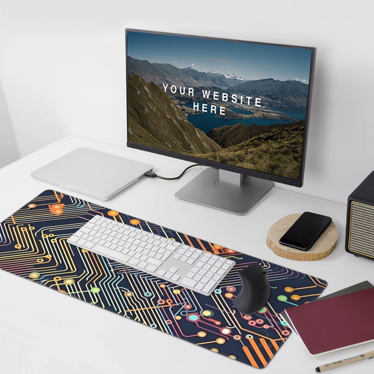 แผ่นรองเมาส์ขนาดใหญ่แบบวงจรไฮเ - Tech Accessories For Laptop บทวิจารณ์และราคา
