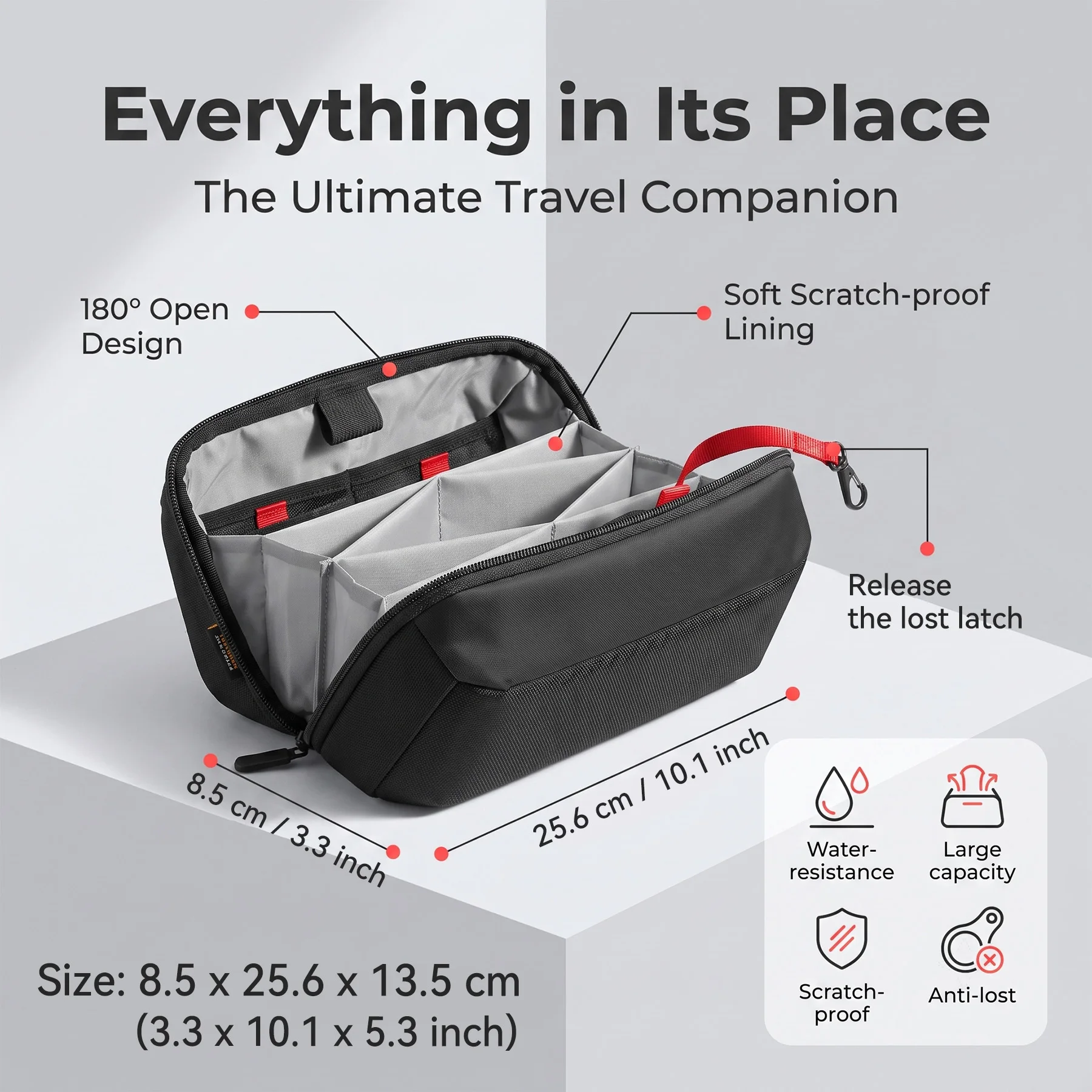 กระเป๋าจัดระเบียบอุปกรณ์เทคโนโ - Tech Accessories Travel Organizer Pouch บทวิจารณ์และราคา