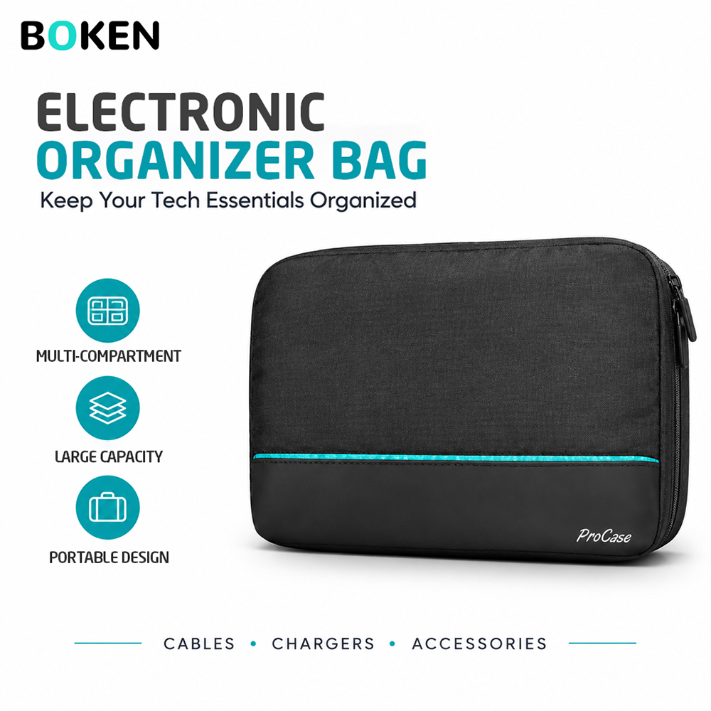 กระเป๋าจัดระเบียบอุปกรณ์อิเล็ก - Tech Accessories Travel Organizer Pouch บทวิจารณ์และราคา