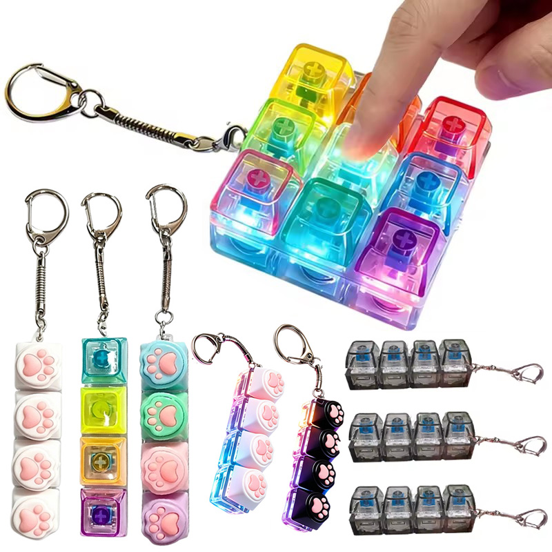 พวงกุญแจคีย์บอร์ด LED แบบใหม่  - Tech Office Accessories บทวิจารณ์และราคา