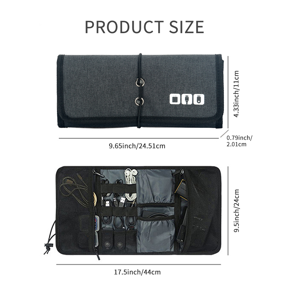 กระเป๋าเก็บสายเคเบิลสำหรับเดิน - Tech Accessories Travel Organizer Pouch บทวิจารณ์และราคา