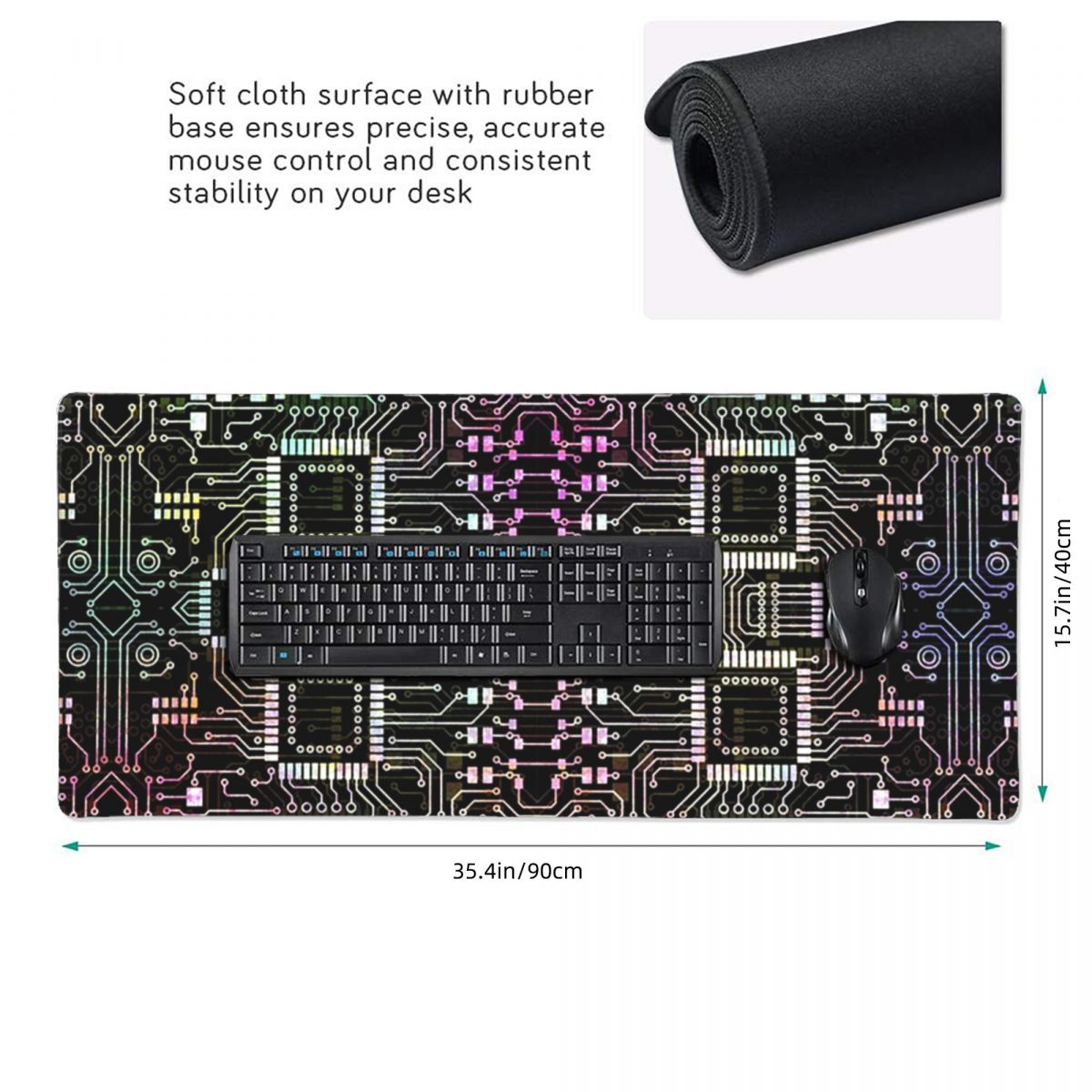 แผ่นรองเมาส์ขนาดใหญ่แบบวงจรไฮเ - Tech Accessories For Laptop บทวิจารณ์และราคา
