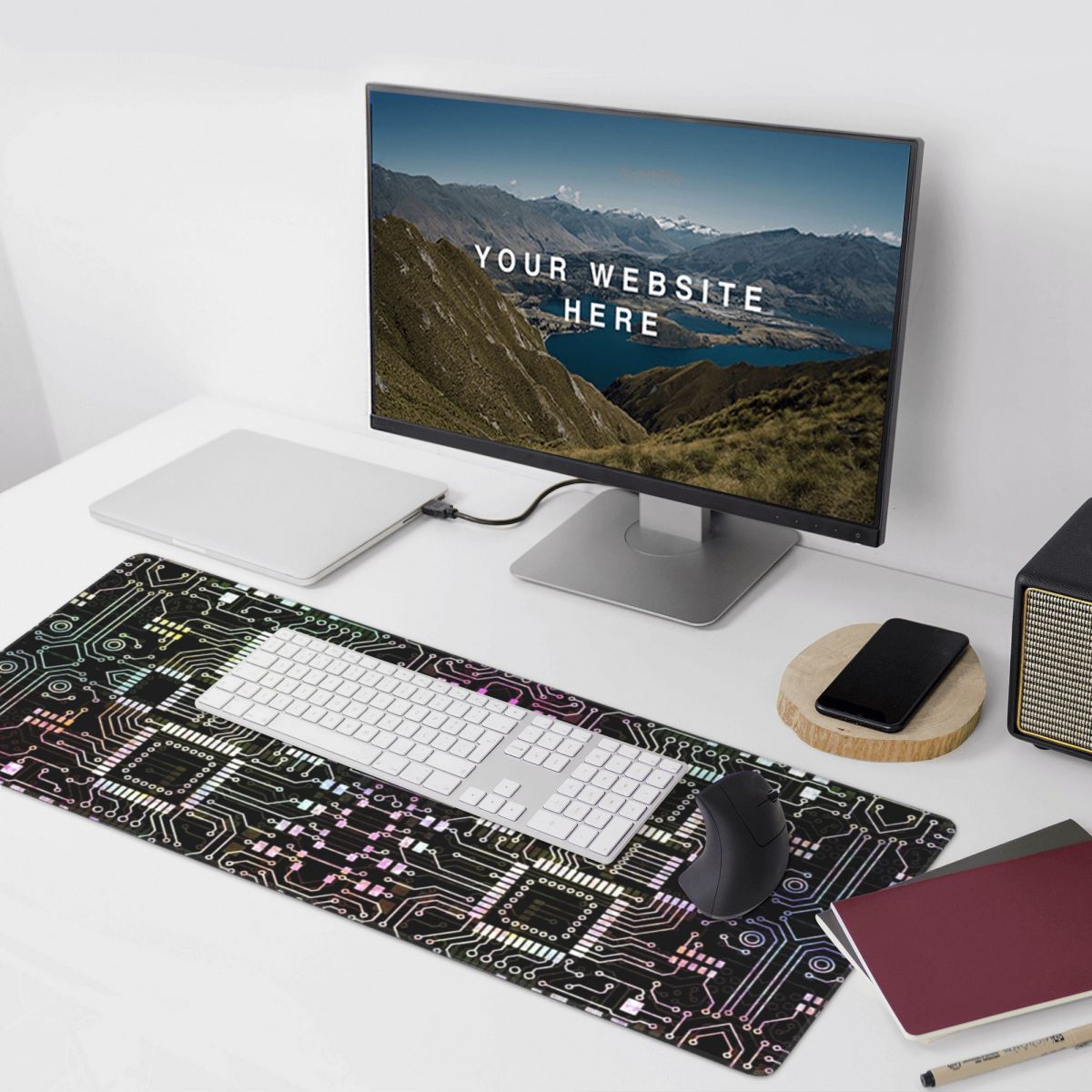 แผ่นรองเมาส์ขนาดใหญ่แบบวงจรไฮเ - Tech Accessories For Laptop บทวิจารณ์และราคา