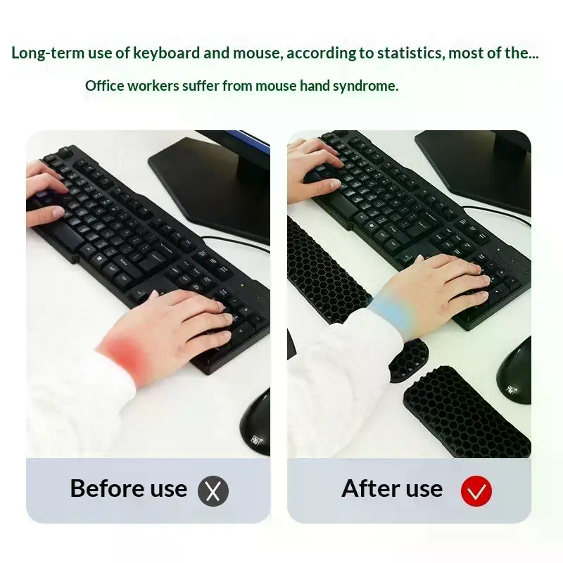แผ่นรองข้อมือเมาส์ตามหลักสรีรศ - Keyboard Wrist Pad Leather บทวิจารณ์และราคา