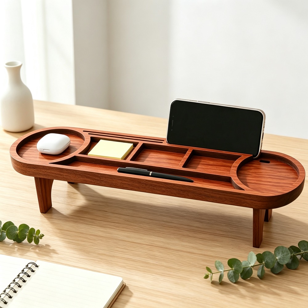 ที่จัดระเบียบโต๊ะทำงานไม้พร้อม - Tech Office Accessories บทวิจารณ์และราคา