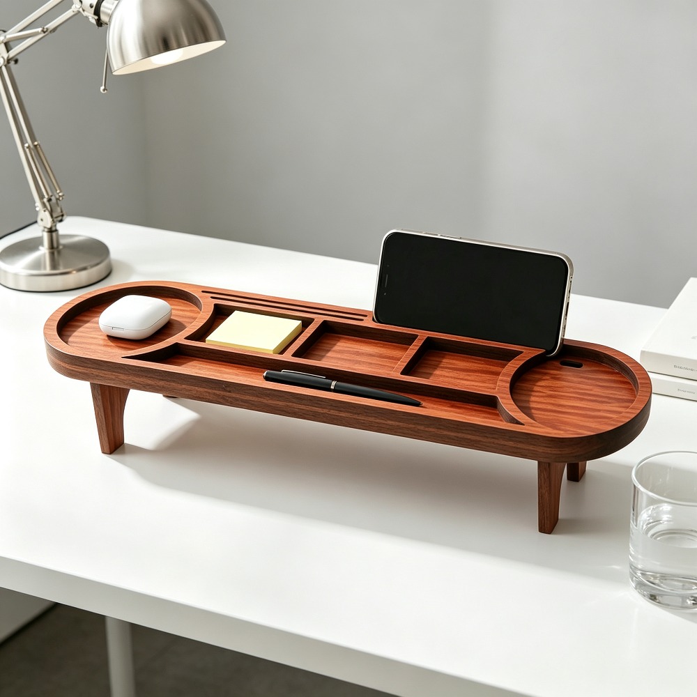 ที่จัดระเบียบโต๊ะทำงานไม้พร้อม - Tech Office Accessories บทวิจารณ์และราคา