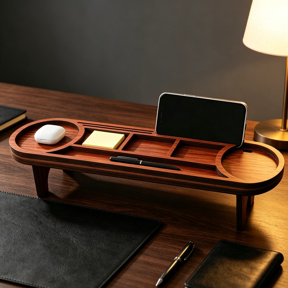 ที่จัดระเบียบโต๊ะทำงานไม้พร้อม - Tech Office Accessories บทวิจารณ์และราคา