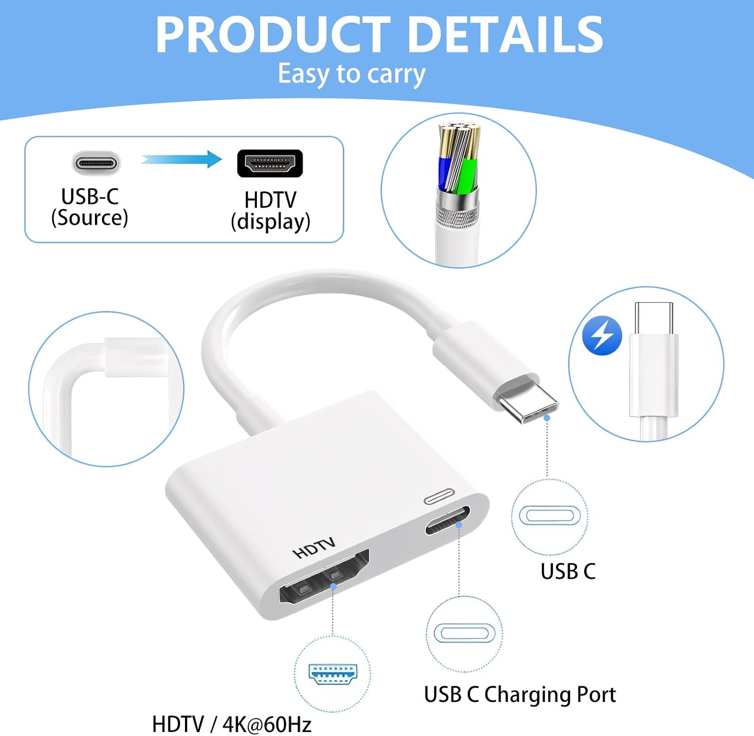 อะแดปเตอร์ USB-C เป็น HDMI เหม - Usb C To Hdmi บทวิจารณ์และราคา